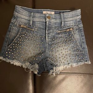 Studded Jean high waistedshorts